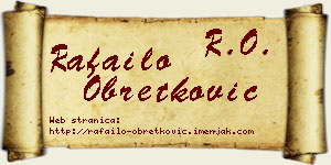 Rafailo Obretković vizit kartica
